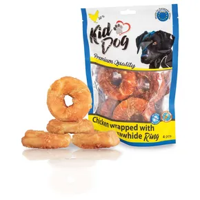 KIDDOG Hähnchenfleisch auf Büffel 9 cm Ring (4 Stk./Pack.)